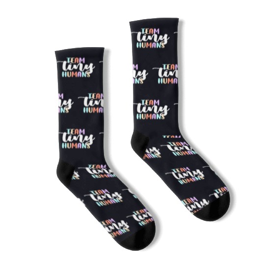 Nursing ICU Neonatal Team Tiny Humans NICU Nurse Socks