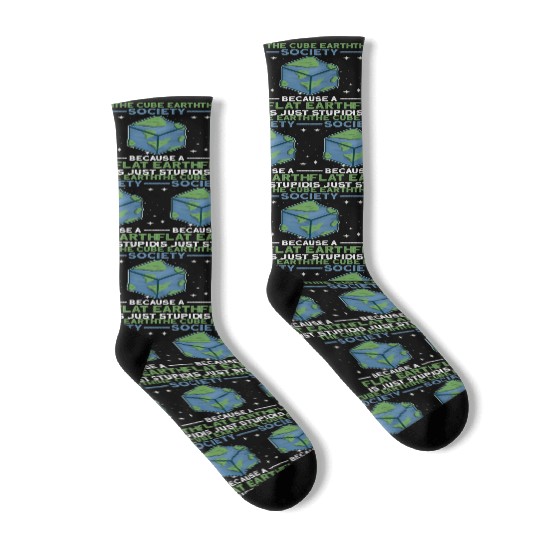 The Cube Earth Society Earth Planet Space Lover Socks