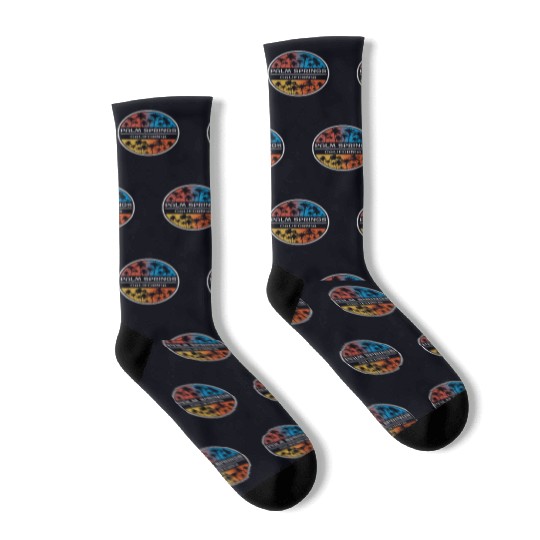 Palm Springs California Stylish Vacation Souvenir Socks