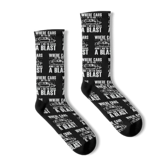 Demolition Derby Car Demo Driver Socks