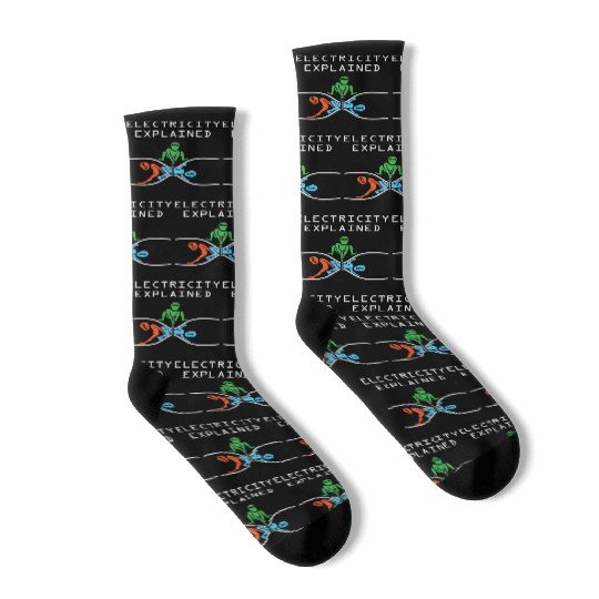 Electronic Physics Science Teacher Proton Neutron Socks