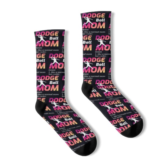 Dodgeball Mom Mothers day Funny Socks