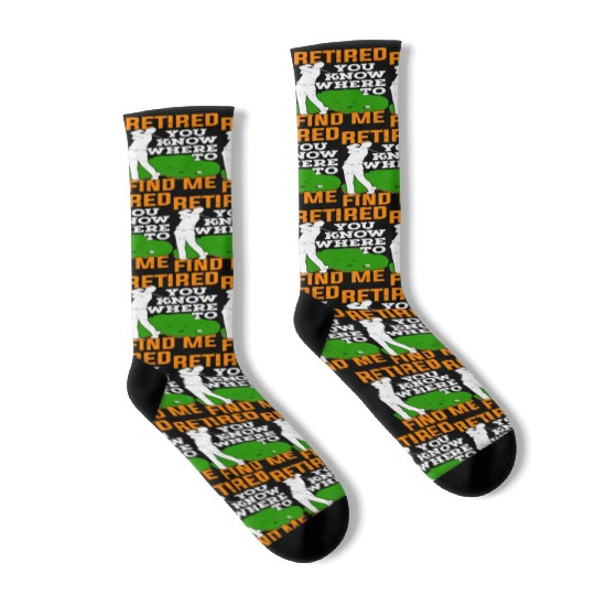 Golfing Retirement Retired Golfer Gift Socks
