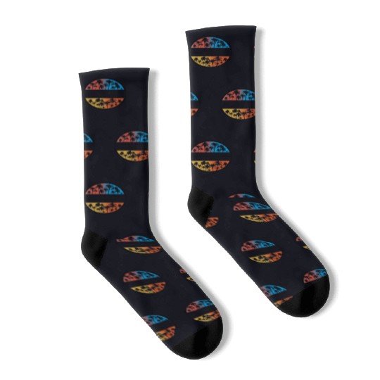 Cape Coral Florida Palm Tree Stylish Vacation Socks