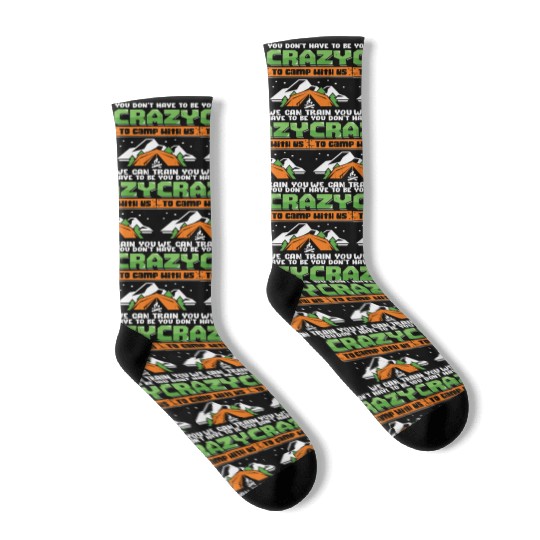 Funny Camping Trip Vacation Friends Camper Gift Socks