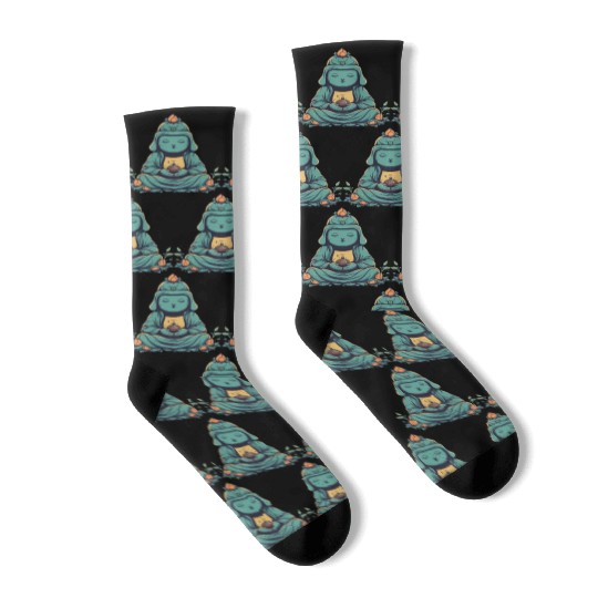 Meditating buddha Socks