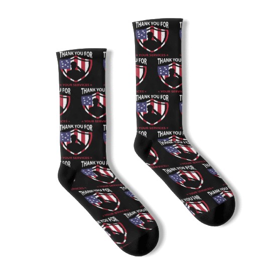 Thank you for your services Patriotic - veterans Socks