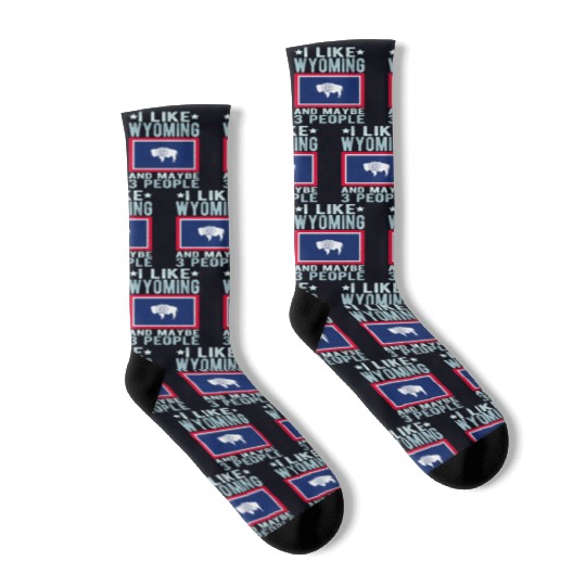 Wyoming Flag US State Socks