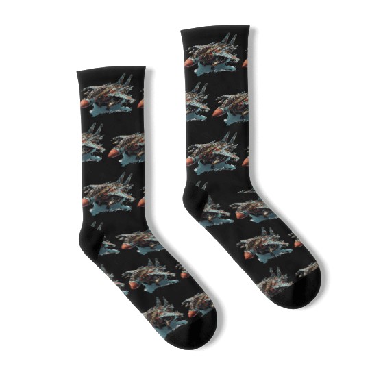 FIghter jet Socks