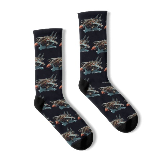 FIghter jet Socks