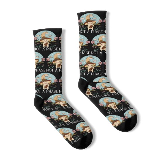 Cottagecore Mushroom Aesthetic Nature Conservation Socks