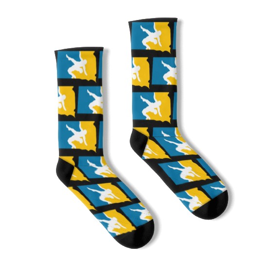 South Dakota Wrestling Socks