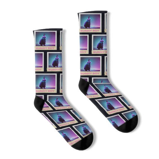 Bunny Boy Design Socks