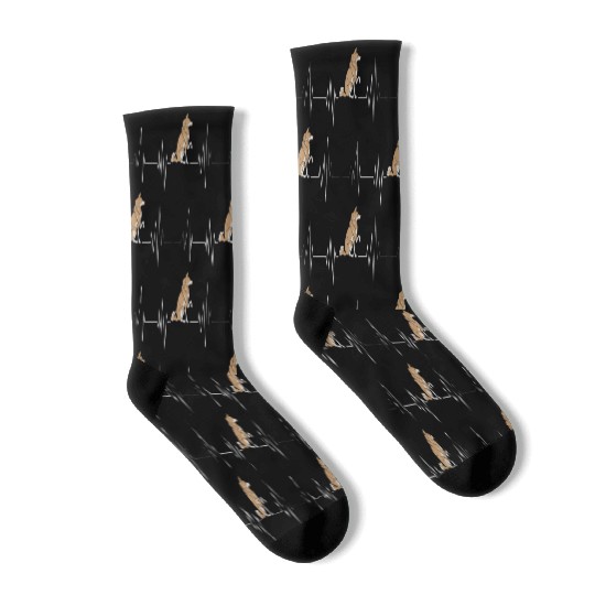 Siberian Husky Dog Heartbeat Socks