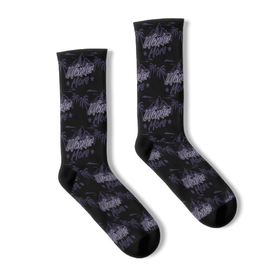 Travel More Vacation Explore Wanderlust Holidays 6 Socks