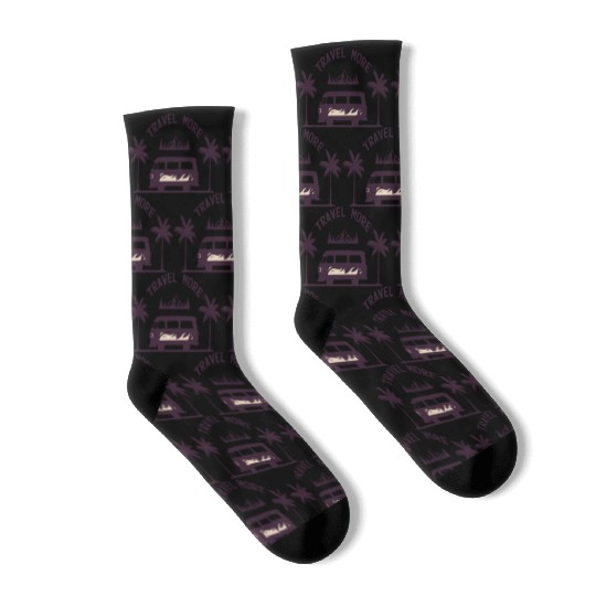 Travel More Vacation Explore Wanderlust Holidays 2 Socks