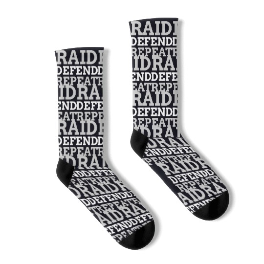 Raid Defend Repeat | Kabaddi Sport Socks