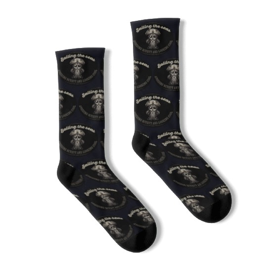 Cool Pirate Sailing Socks