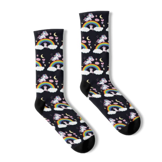 unicorn rainbow Socks