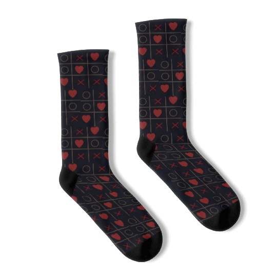 Cool Valentine s Day Criss Cross Heart Socks
