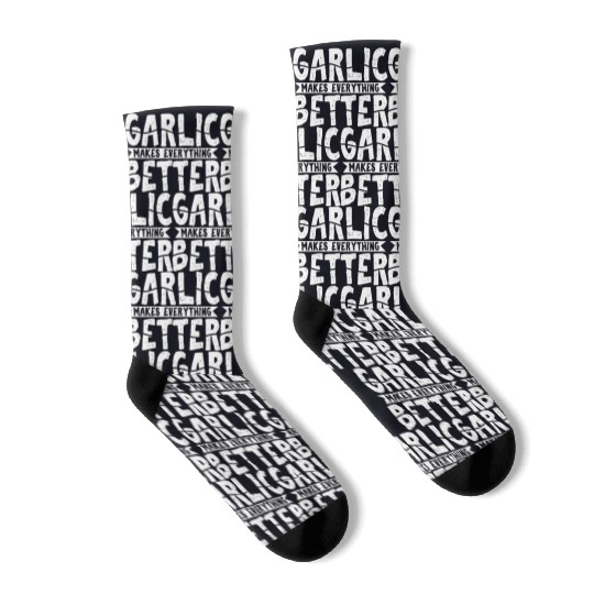 Garlic Garlic Lover Cooking Socks
