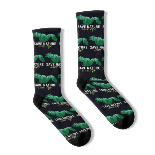 Save Nature Save Life Design environment Socks
