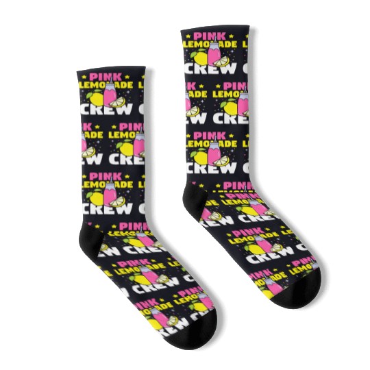 Funny Pink Lemonade Crew Lemon Juice Bossfruit lov Socks