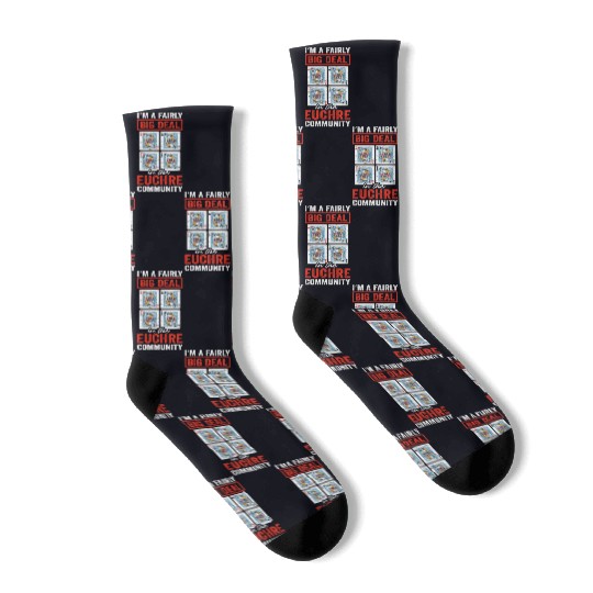 Euchre Community Card Game Player Poker Euchre Socks
