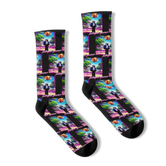 Jungle Fever Chimpanzee Disco Anime 90's Socks