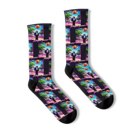 Jungle Fever Chimpanzee Disco Anime 90's Socks