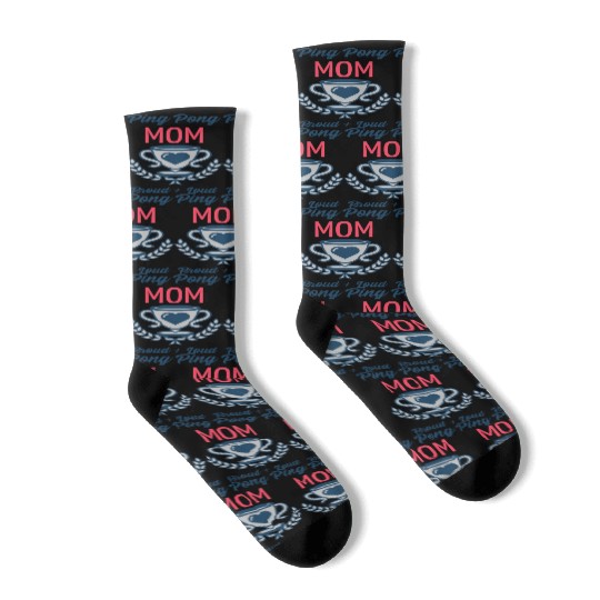 Ping Pong Mom Proud and Loud | Table Tennis Sports Socks
