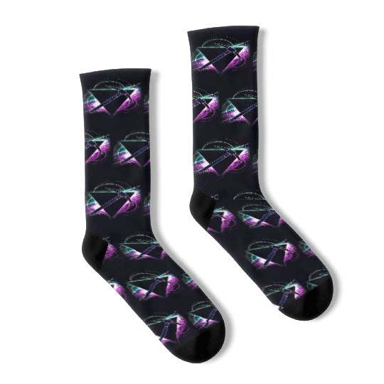 Aesthetic Galaxy Pick Axe Miner Socks