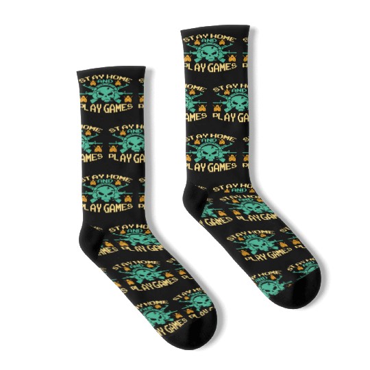 Stay home and play games Socks