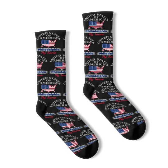 United States of America - Philadelphia my home Socks