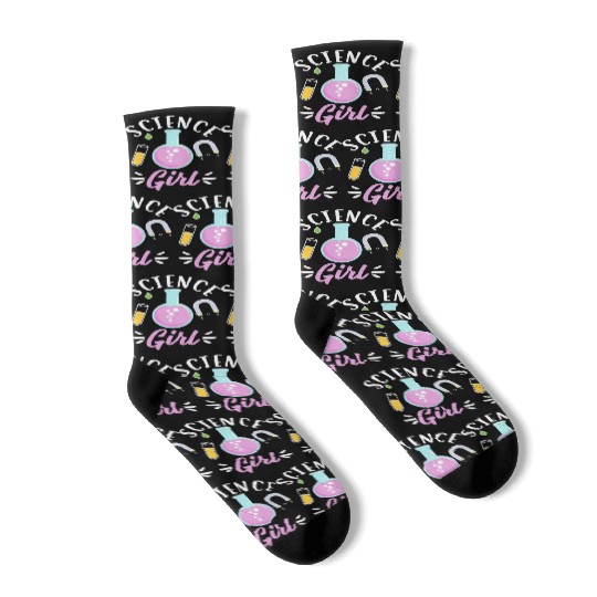 Science Girl Chemistry Student Teacher Chemist Sci Socks