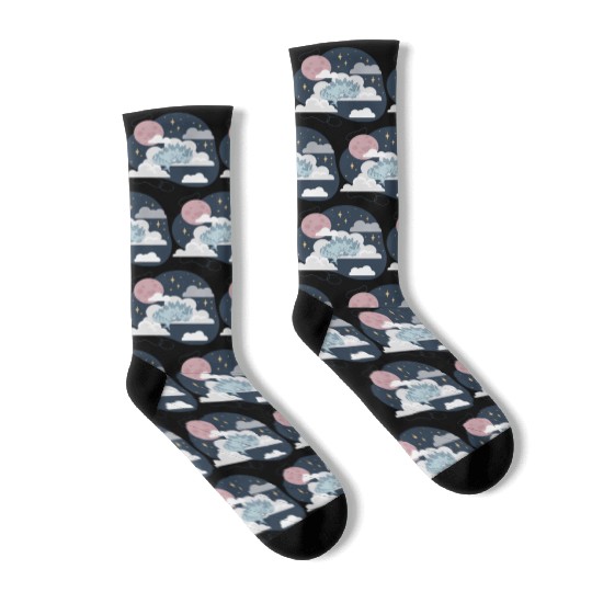 Sweet Sleepy Dino Socks