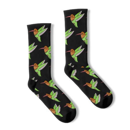 A Sweet Hummingbird Socks