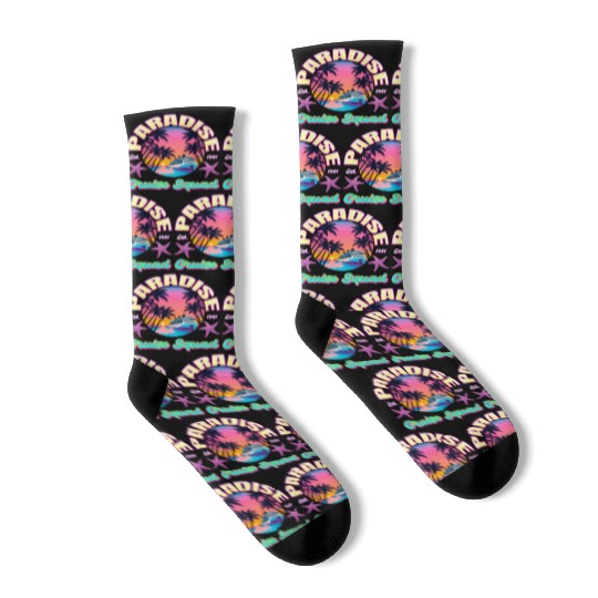 Paradise Cruise Squad: 80's Miami Cruise Ship Socks