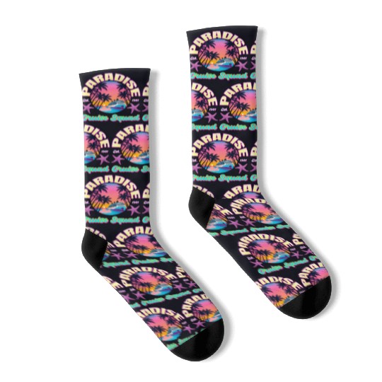 Paradise Cruise Squad: 80's Miami Cruise Ship Socks
