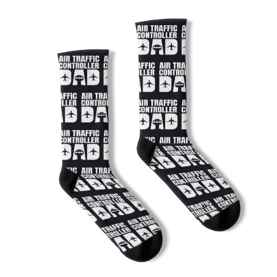 Air Traffic Controller Dad Father's Day Socks