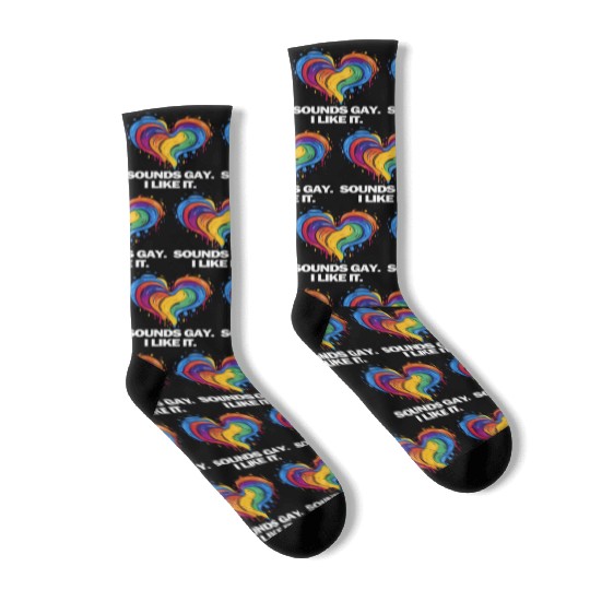 Sounds Gay I' Like It Pride Month Lesbian Gay Bi Socks