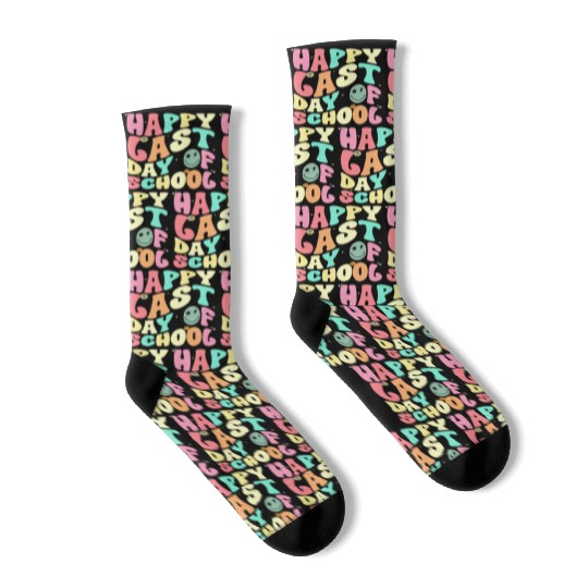 Groovy Happy Last Day of School Teacher Student Socks