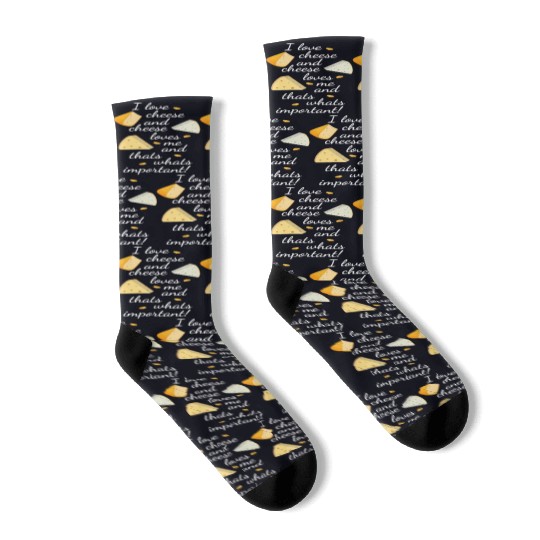 I Love Cheese And Cheese Loves Me Socks