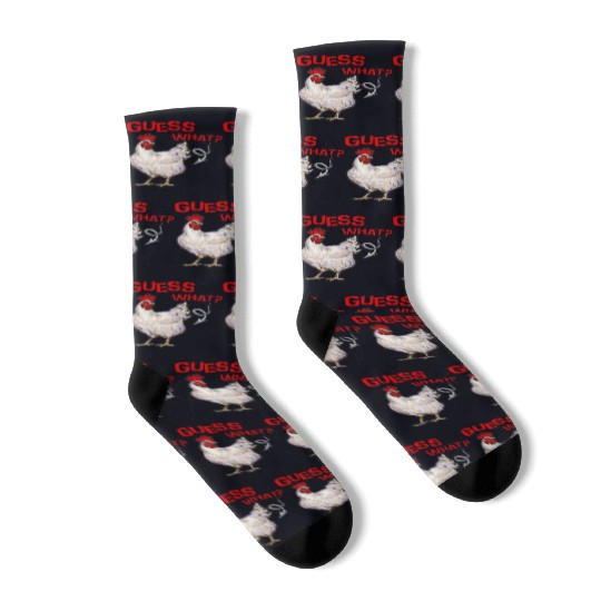 Funny Guess What Chicken Butt Farmer Chicken Buffs Socks