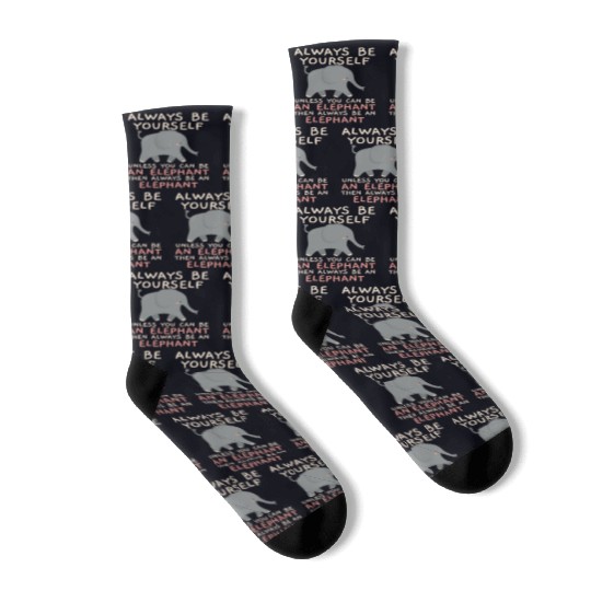 Elephant Lover Wildlife Animal Zoo Zookeeper Socks