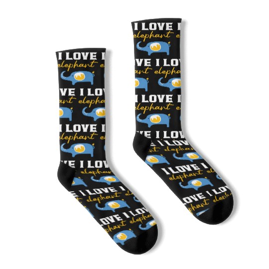 Elephant Lover Wildlife Animal Zoo Zookeeper Socks