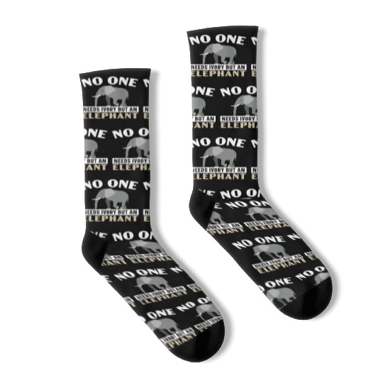 Elephant Lover Wildlife Animal Zoo Zookeeper Socks