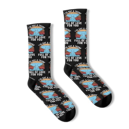 Elephant Lover Wildlife Animal Zoo Zookeeper Socks