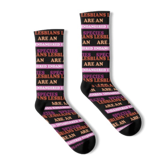 Lesbians Are An Endangered-Species Socks