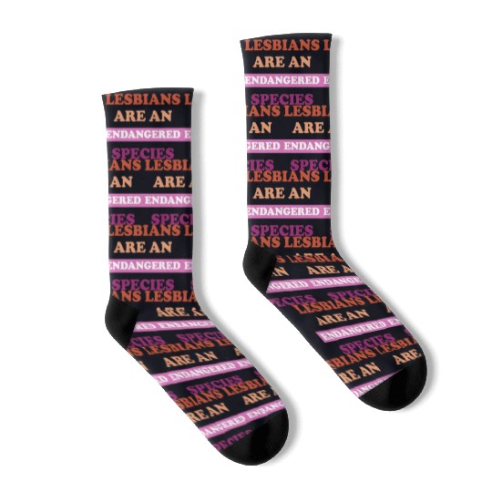 Lesbians Are An Endangered-Species Socks